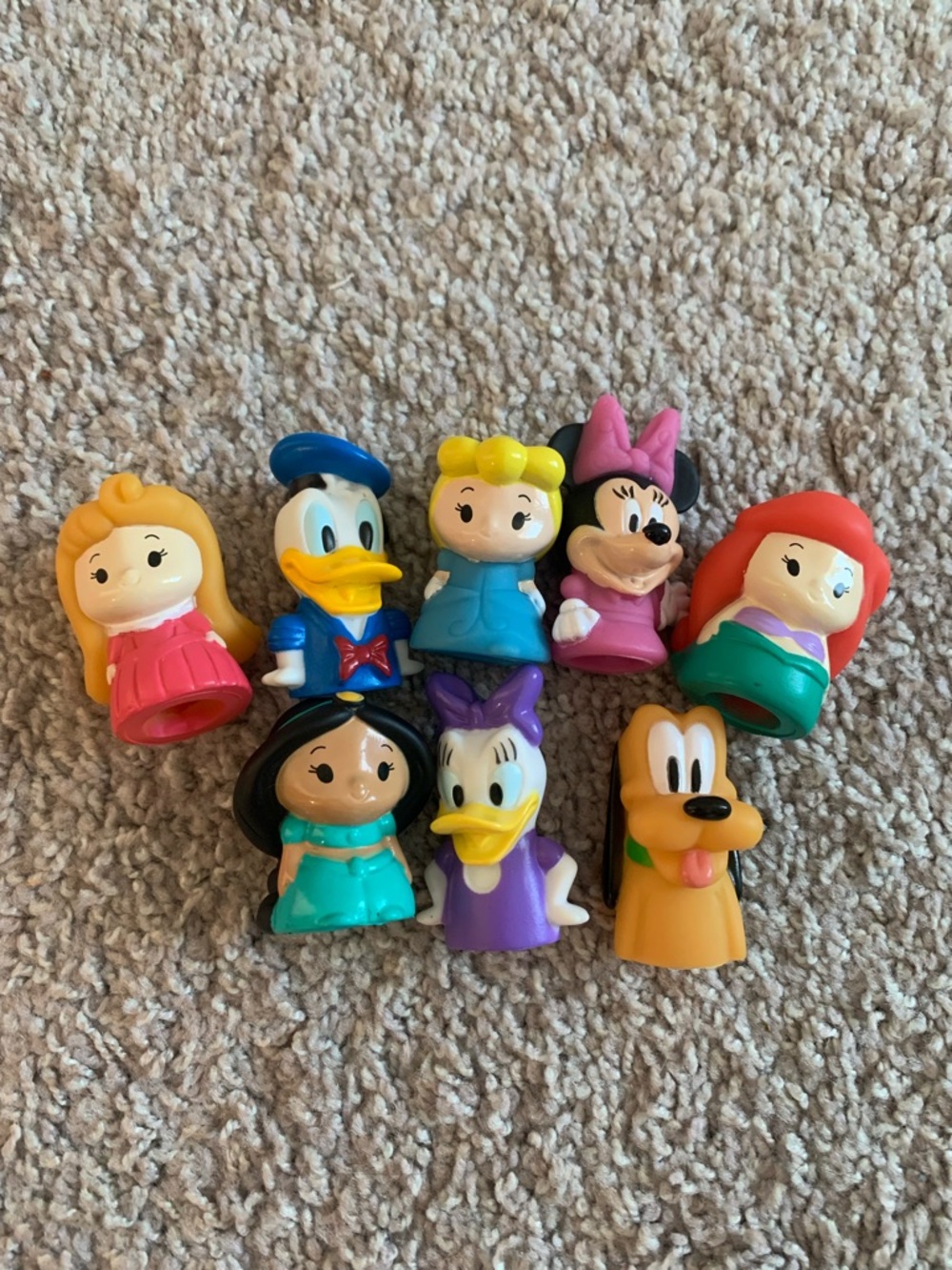 Disney Assorted Plastic Finger Puppets Set of 8